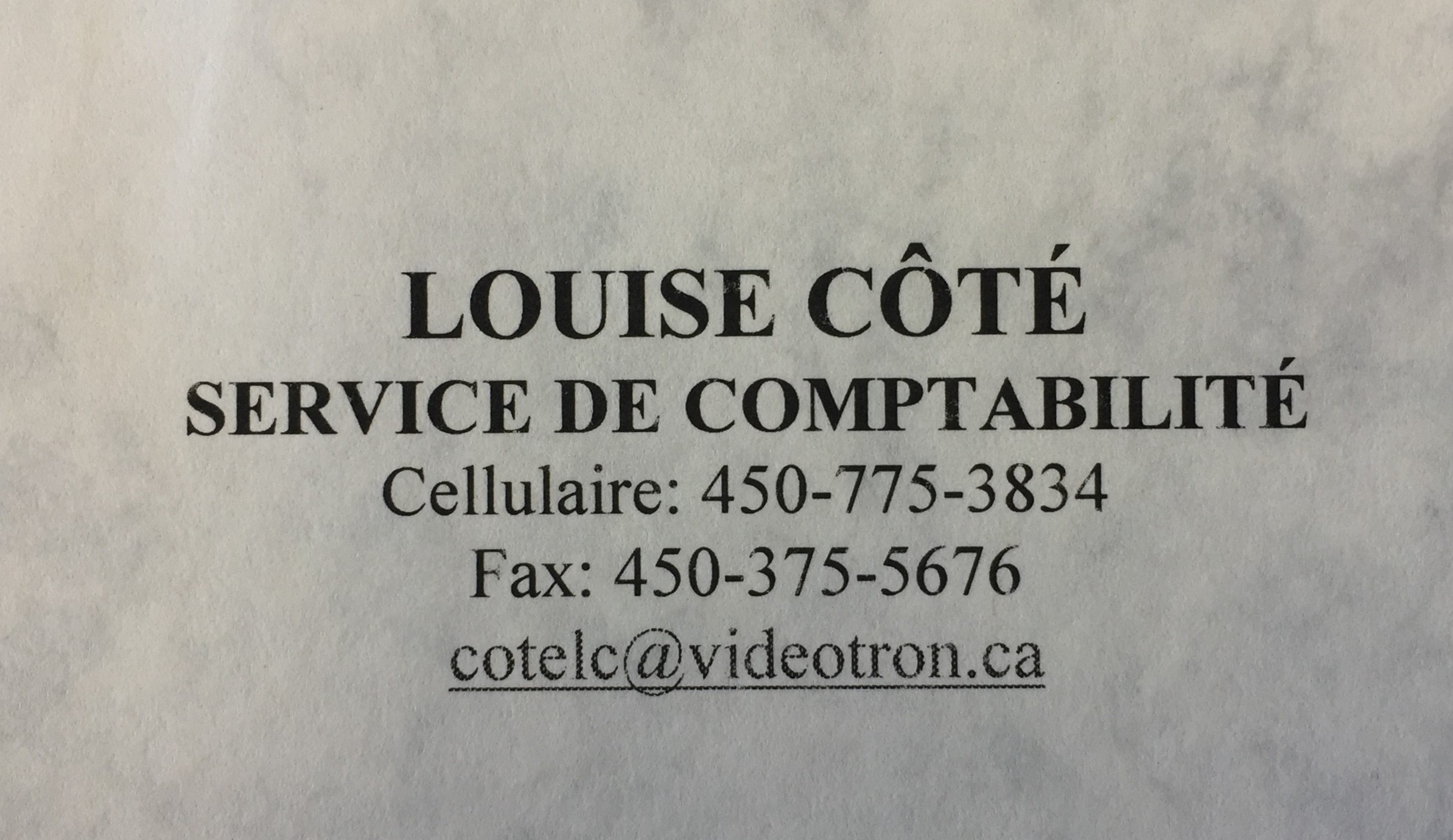 Louis Côté, comptable